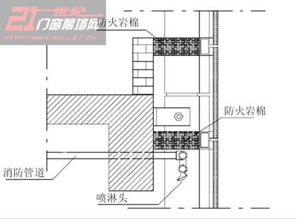 在幕墙设计的过程中主要是考虑受力结构,立面形状和三性设计,而防火